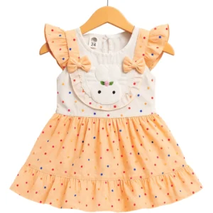Peach Bunny Frock