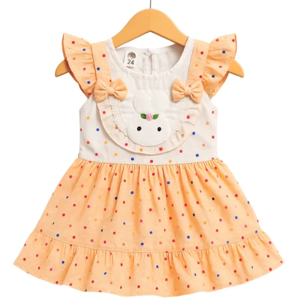 Peach Bunny Frock
