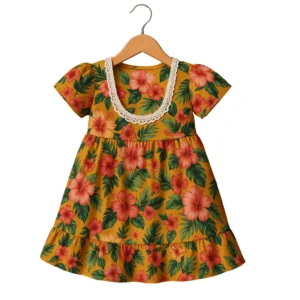 Yellow Baby Frock – Floral Breeze