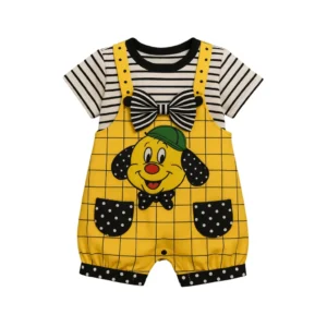 Yellow Baby Frock – Festive Gold Touch