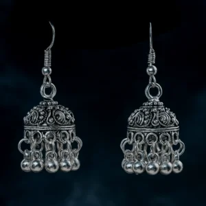 Antique-Filigree-Styled-Silver-Jhumki