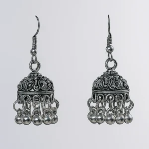 Antique-Filigree-Styled-Silver-Jhumki
