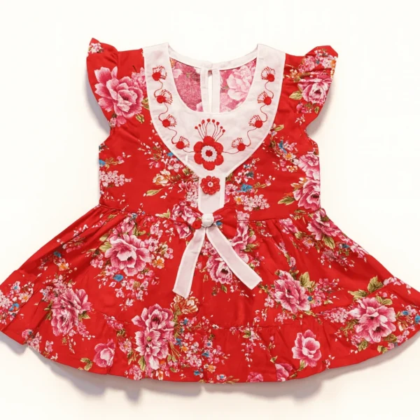 Embroidered Floral Frock