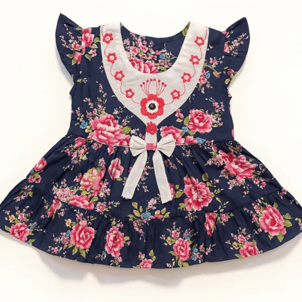 Embroidered Floral Frock