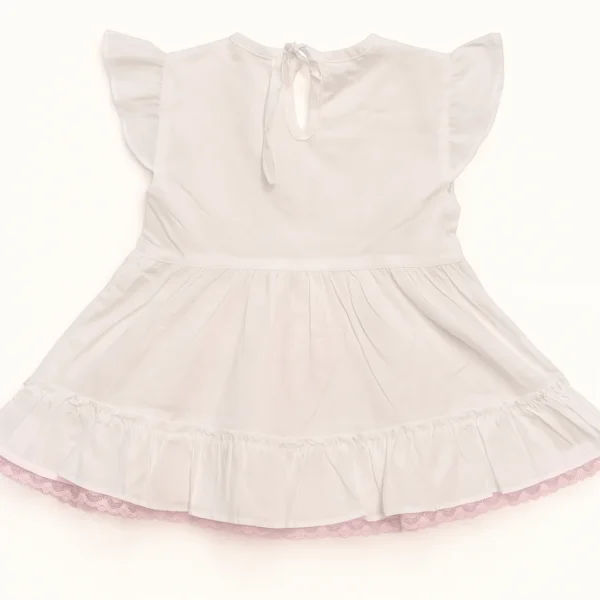 Floral Bow Embroidered Frock