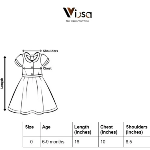 Floral Bow Frock Size Chart