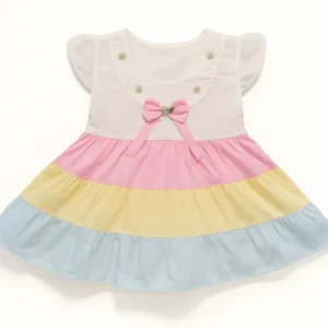Pastel Rainbow Tiered Frock