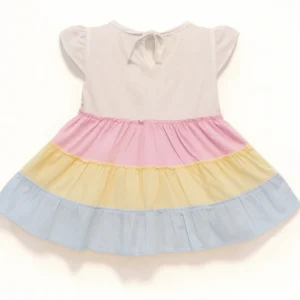Pastel Rainbow Tiered Frock