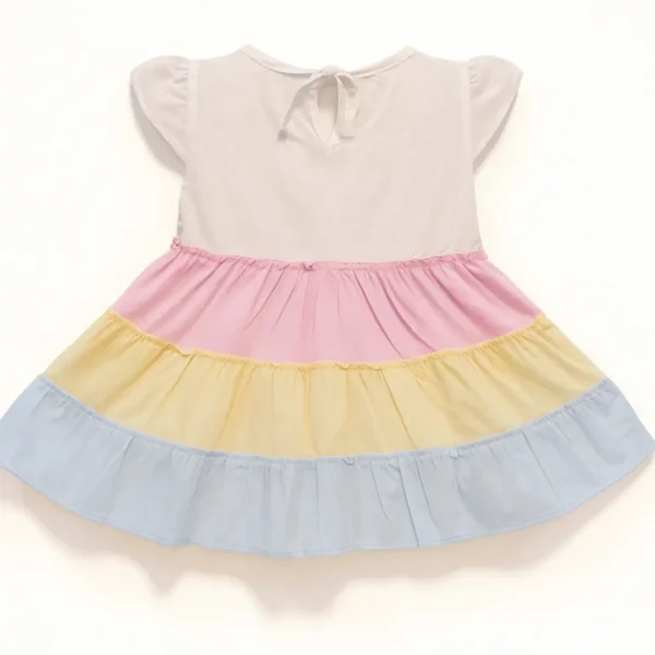 Pastel Rainbow Tiered Frock