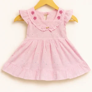 Petal Embroidered Princess Frock