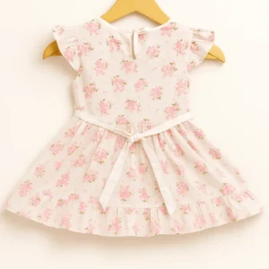 Rosy Petal Embroidered Princess Frock