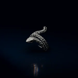 Silver Serpent Statement Ring