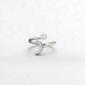 Starry moon ring