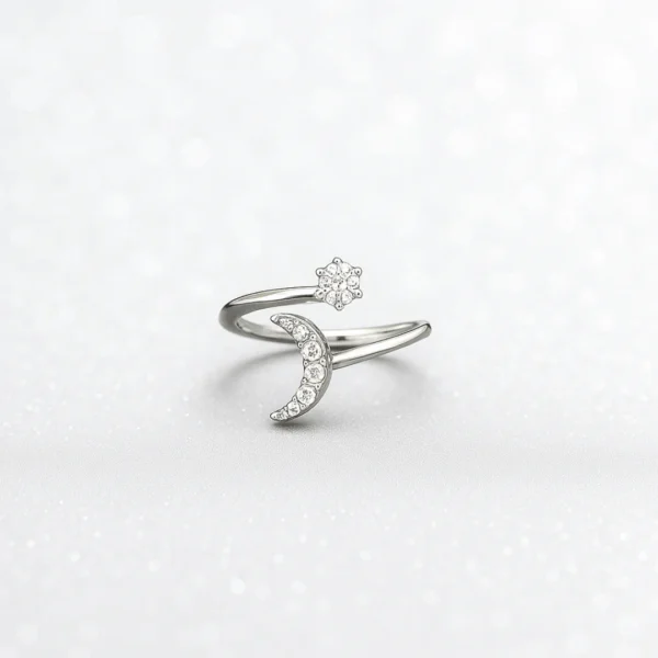 Starry moon ring